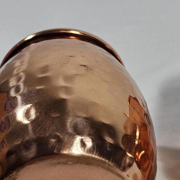 Godinger Hammered Copper Moscow Mule Mugs Cups Set of 2 - Picture 4 of 10